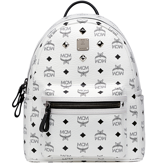[MCM] Genuine Small Backpack STARK White Leather New Line MMK3SVE62WT | eBay